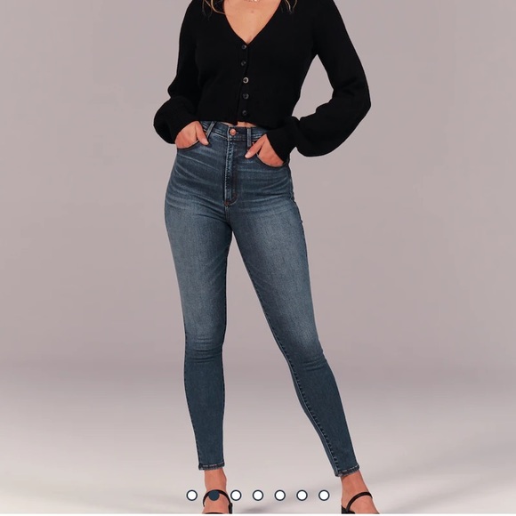 Abercrombie & Fitch Denim - Ultra High Rise Super Skinny Jeans in dark wash